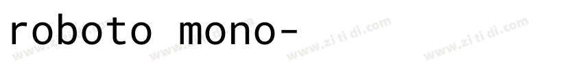 roboto mono字体转换